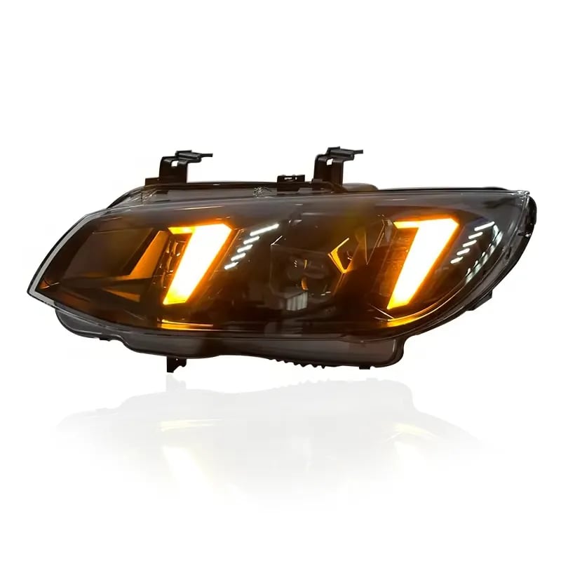 BMW E92 Coupe & E92 M3 Aggressive Black Housing LED Headlights — Arrow-DRL 2010–2013 thumbnail 5