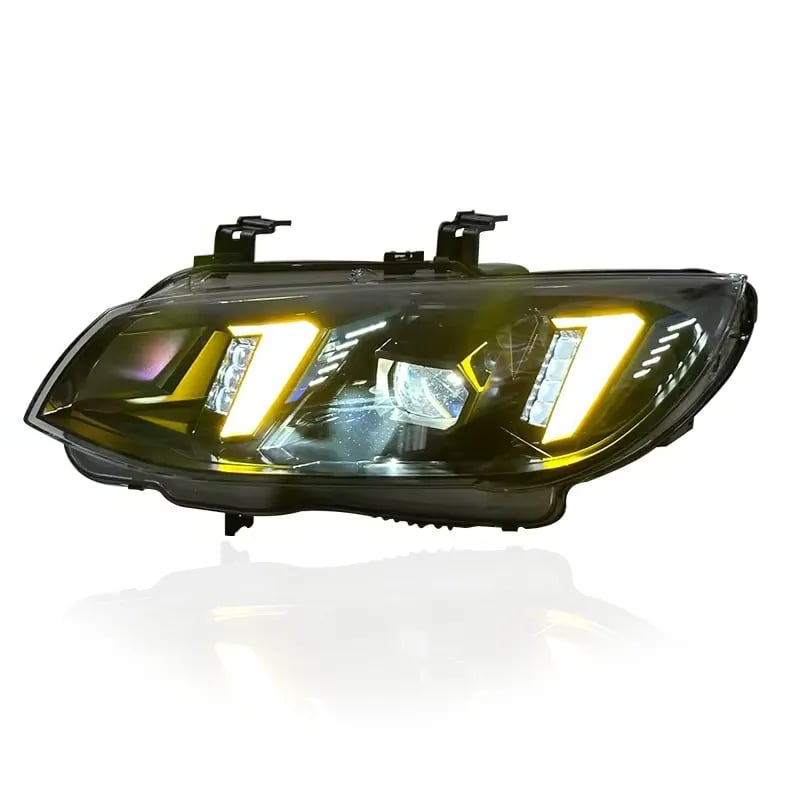 BMW E92 Coupe & E92 M3 Aggressive Black Housing LED Headlights — Arrow-DRL 2010–2013 thumbnail 4