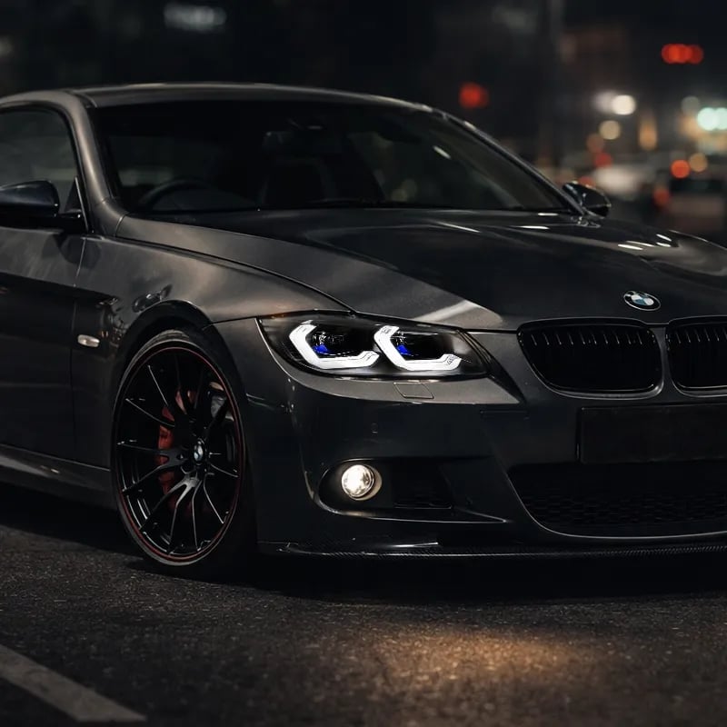 BMW E92/E93 & M3 LED Twin Projector Headlights — Switchable White/Yellow DRL — Pre-LCI & LCI (2007–2013) thumbnail 3