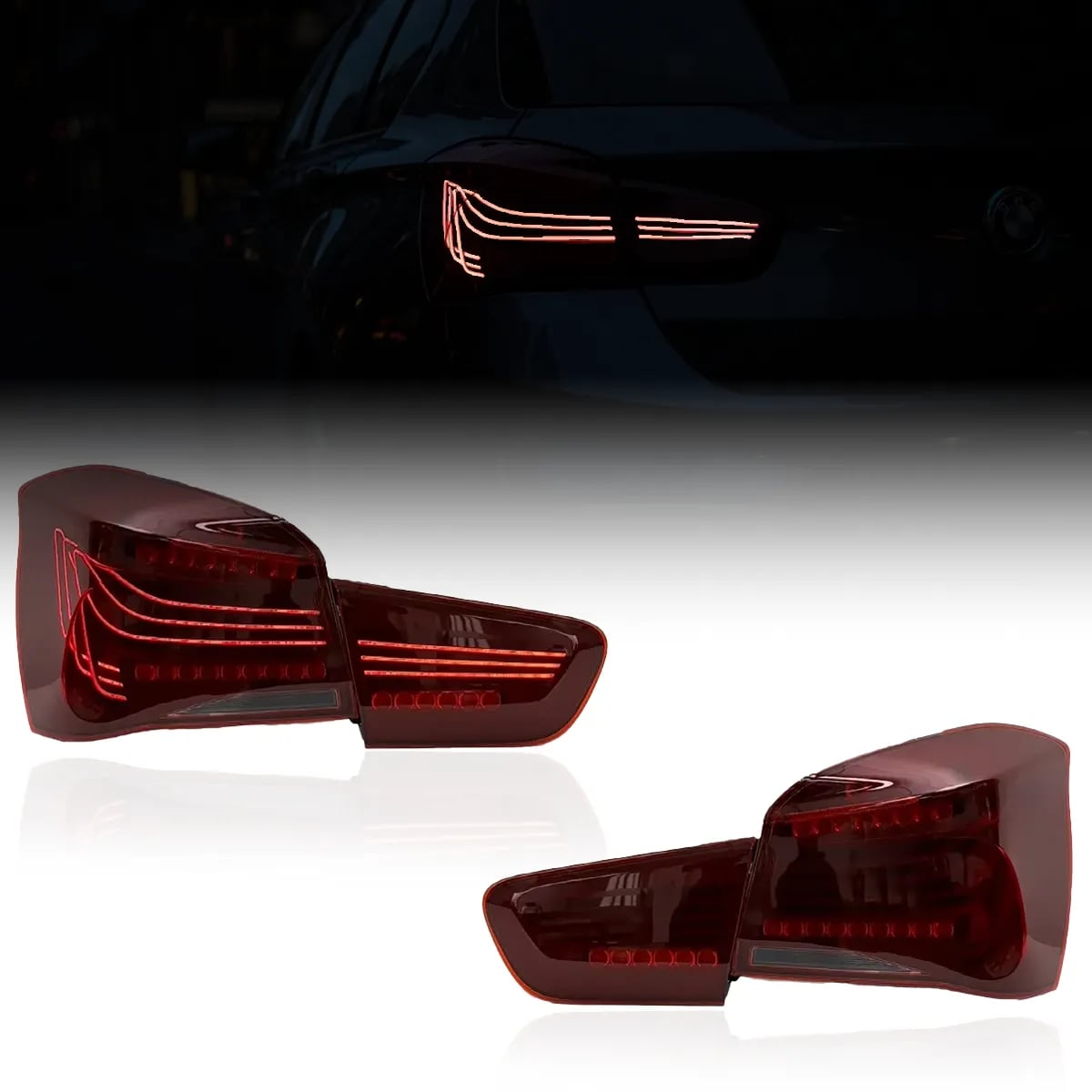 BMW 1. seeria (F20/F21 LCI) CSL Laser-stiilis LED tagatuled — Dünaamilised suunatuled — 2015–2019