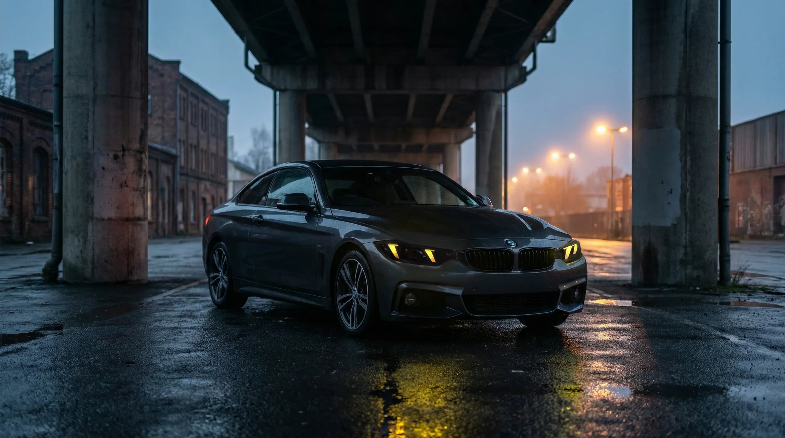 BMW (F32/F33/F36) & M3 (F80) / M4 (F82/F83) Arrow-DRL LED Headlights — Yellow/White DRL — 2013–2020 thumbnail 3