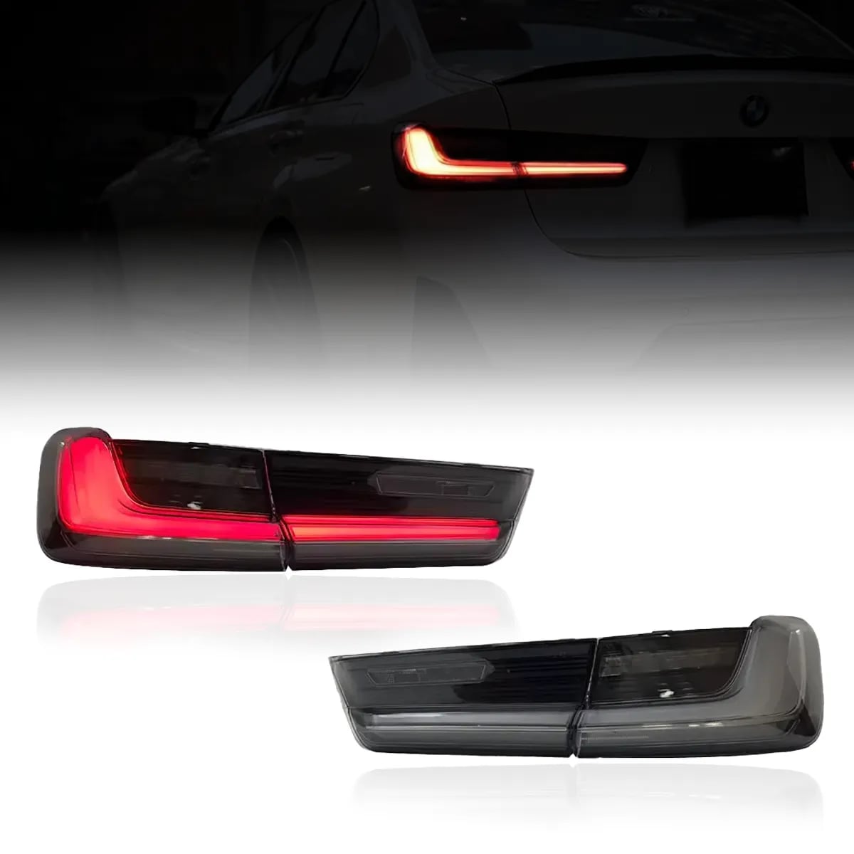 Feux Arrière LED Transparents OEM+ pour BMW G20 / G80 M3 (2018-2022)