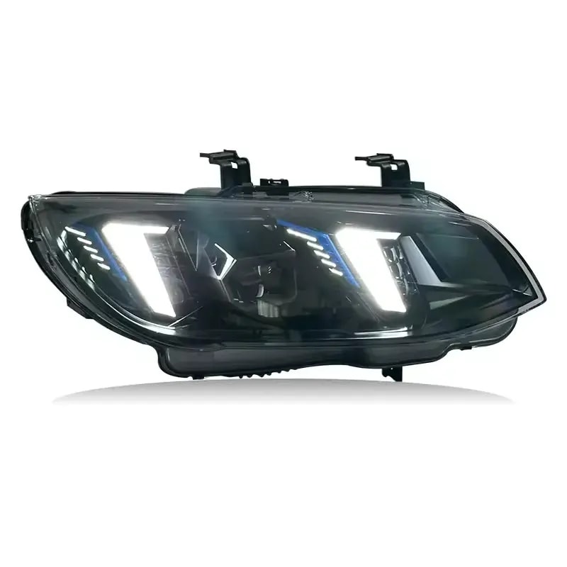 BMW E90 Aggressive Black Housing LED Headlights (Pre-LCI & LCI) 2005–2012 - White (LHD)