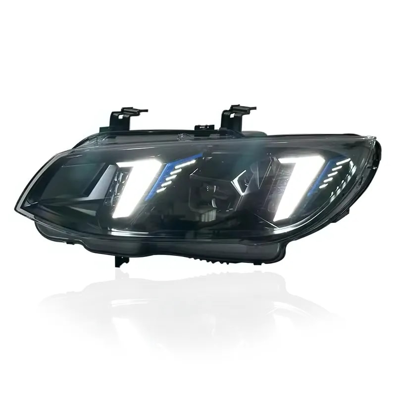BMW E92 Coupe & E92 M3 Aggressive Black Housing LED Headlights — Arrow-DRL 2010–2013 - White (LHD)