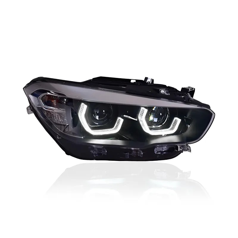 BMW 1 Series (F20/F21) Hex Halo LED Headlights — Halogen to LED Upgrade — LCI 2015–2019 (LHD)