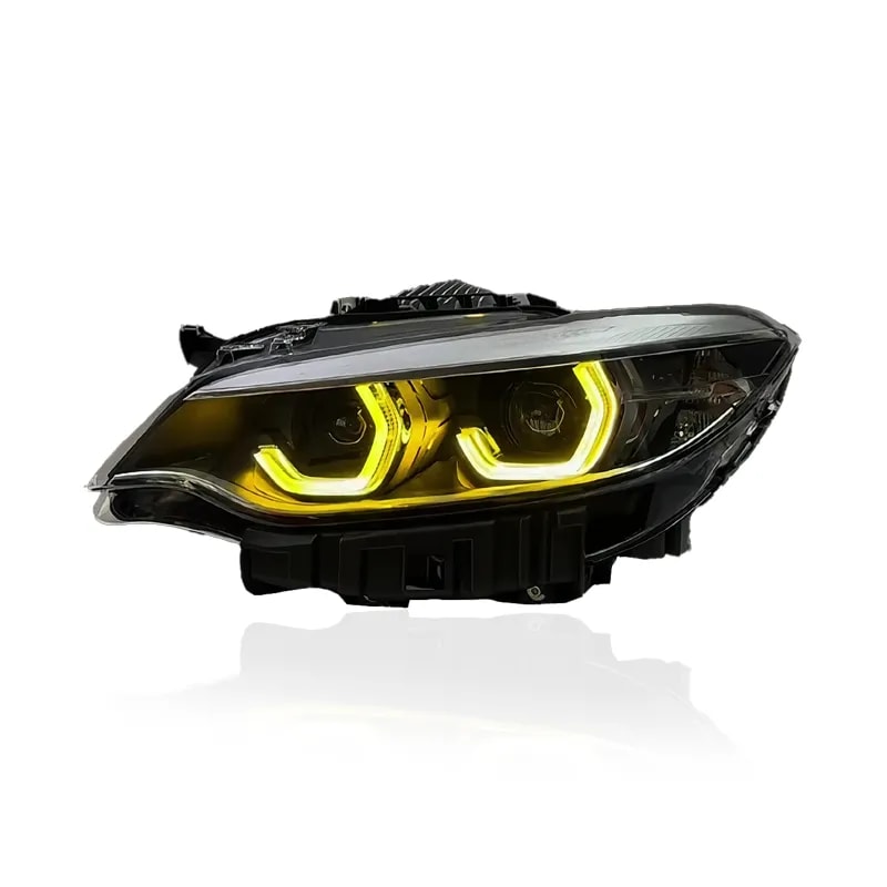 BMW 2 Series (F22/F23) & M2 Icon-Style Full LED Headlights — White/Yellow DRL — 2014–2021 - White...