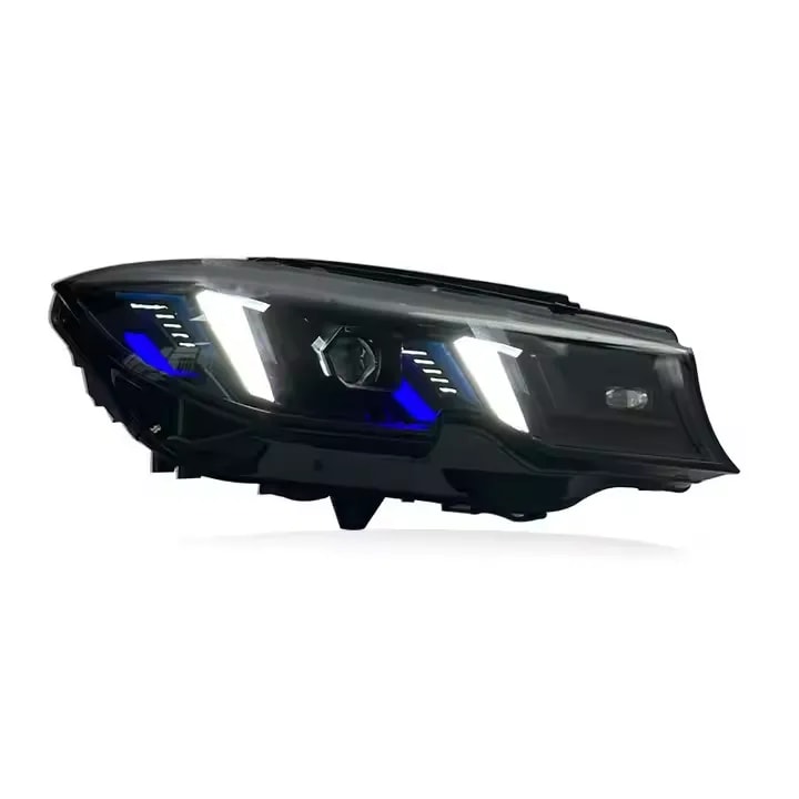 BMW G20/G21 Arrow-DRL LED Headlights — CSL Yellow/White DRL — 2019–2022 - White (LHD)