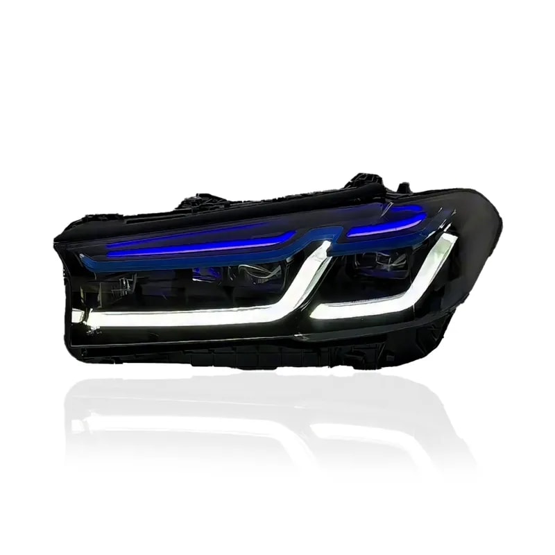 BMW 5 Series (G30) Laser-Look Headlights — LCI Style — CSL Yellow/White DRL — Pre-LCI & LCI 2018–...