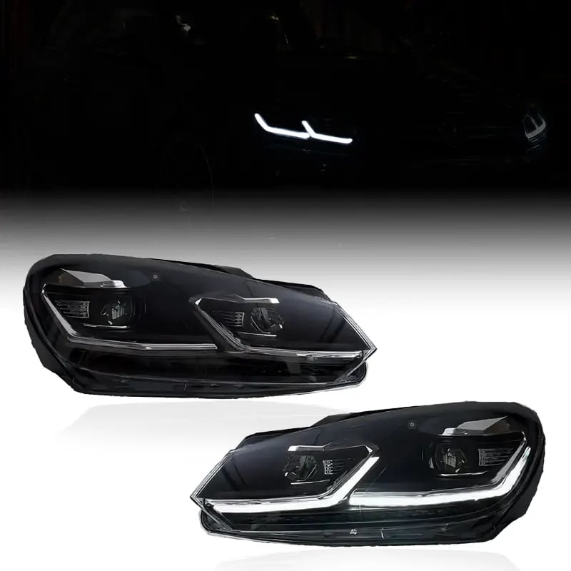 VW Golf Mk6 (Typ 5K) Full LED Headlights — Mk7.5 Facelift Look — Dynamic Turn Signals — 2008–2014