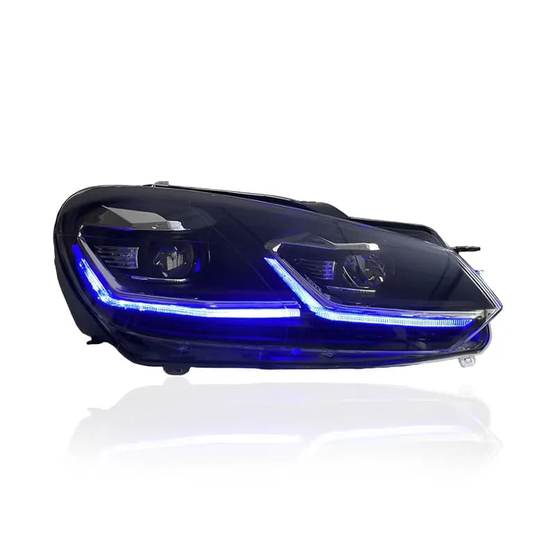 VW Golf Mk6 (Typ 5K) Full LED Headlights — Mk7.5 Facelift Look — Dynamic Turn Signals — 2008–2014...