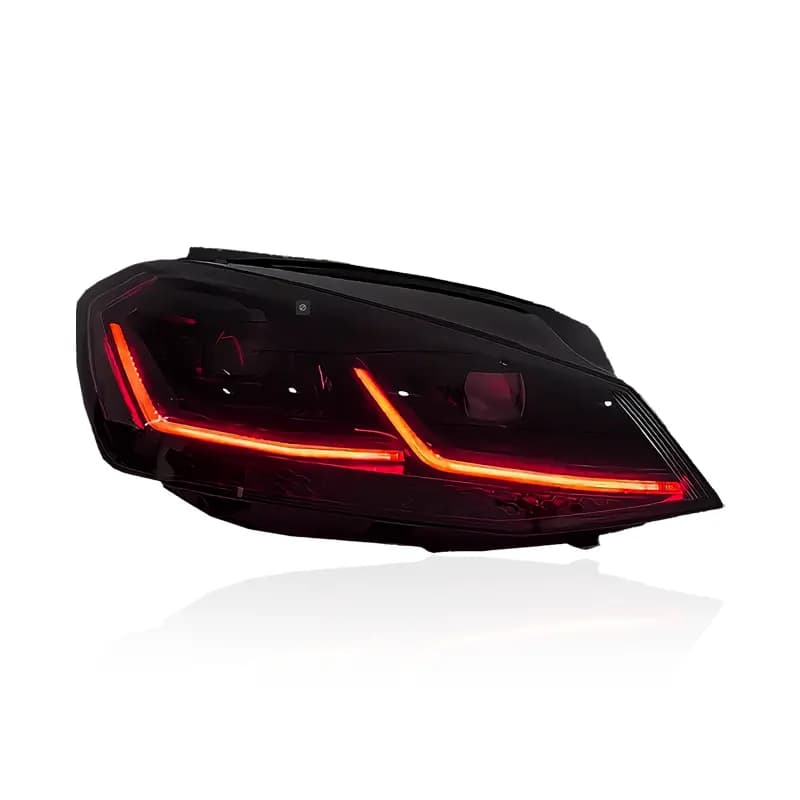 VW Golf Mk7 / Mk7.5 Full LED Headlights — Mk7.5 GTI Style (2012-2021) - White (LHD)