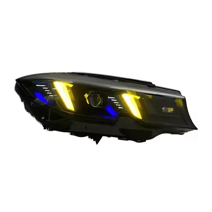BMW G20/G21 Arrow-DRL LED Headlights — CSL Yellow/White DRL — 2019–2022 (LHD)