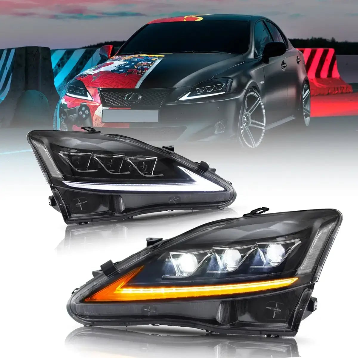 VLAND Lexus IS XE20 Faros delanteros ES LED 2006-2012