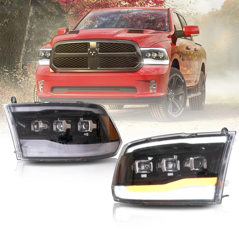 Dodge Ram 4th Gen Headlights LED Matrix 2009-2018
