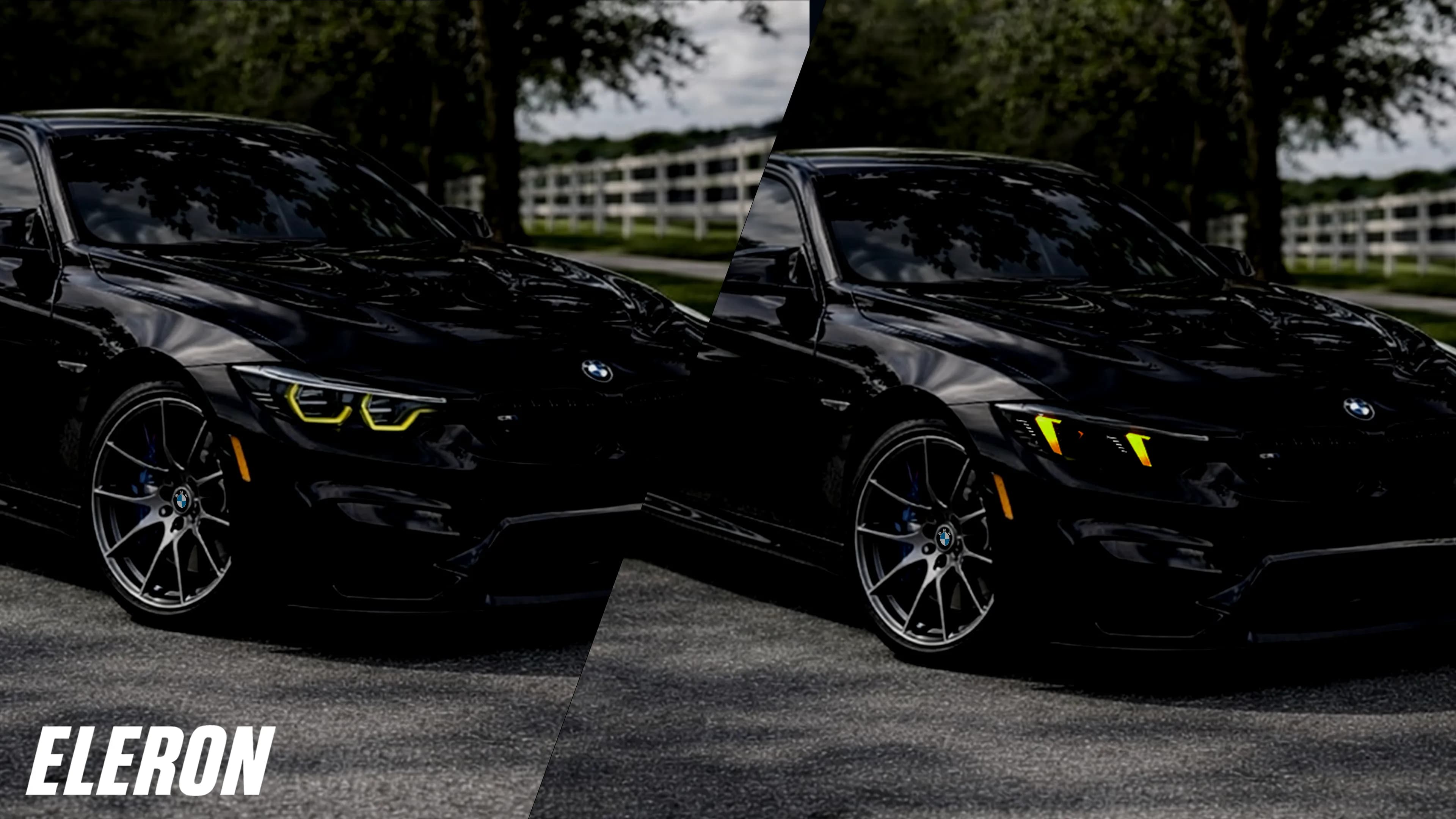 ELERON phares BMW Série 4 et M3/M4 – DRL tricolores ICON CSL/GTS et DRL flèche Snake-Eye (aperçu)