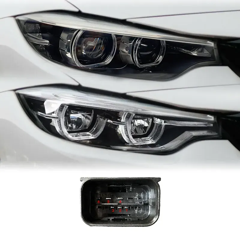 Conector de faro BMW F32/F33/F36 y F80/F82/F83 – conector LED 6 pines con pines ocupados