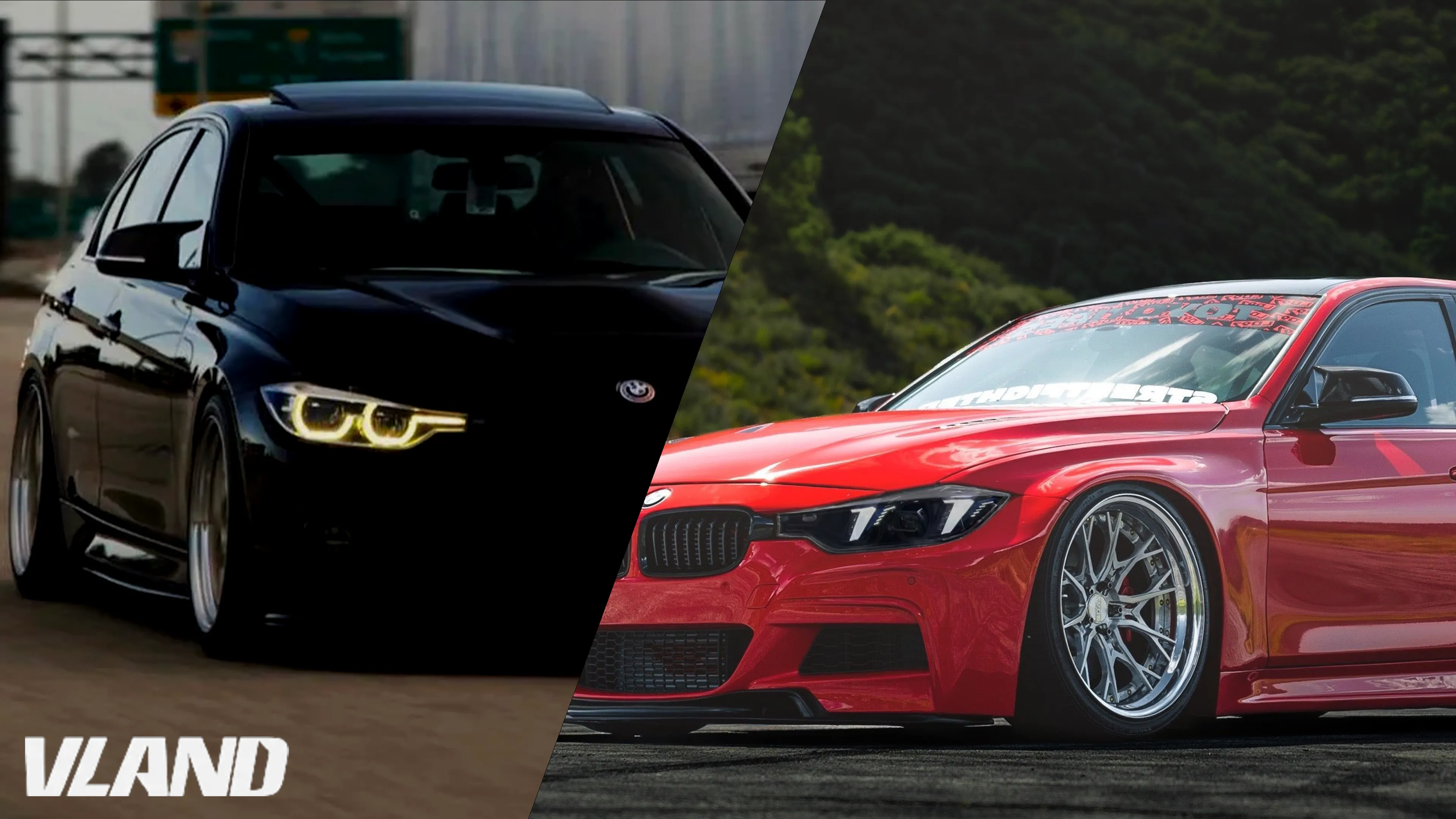 VLAND BMW F30/F31 — faros LED Snake Eye y estilo CSL/GTS con DRL blanco/amarillo