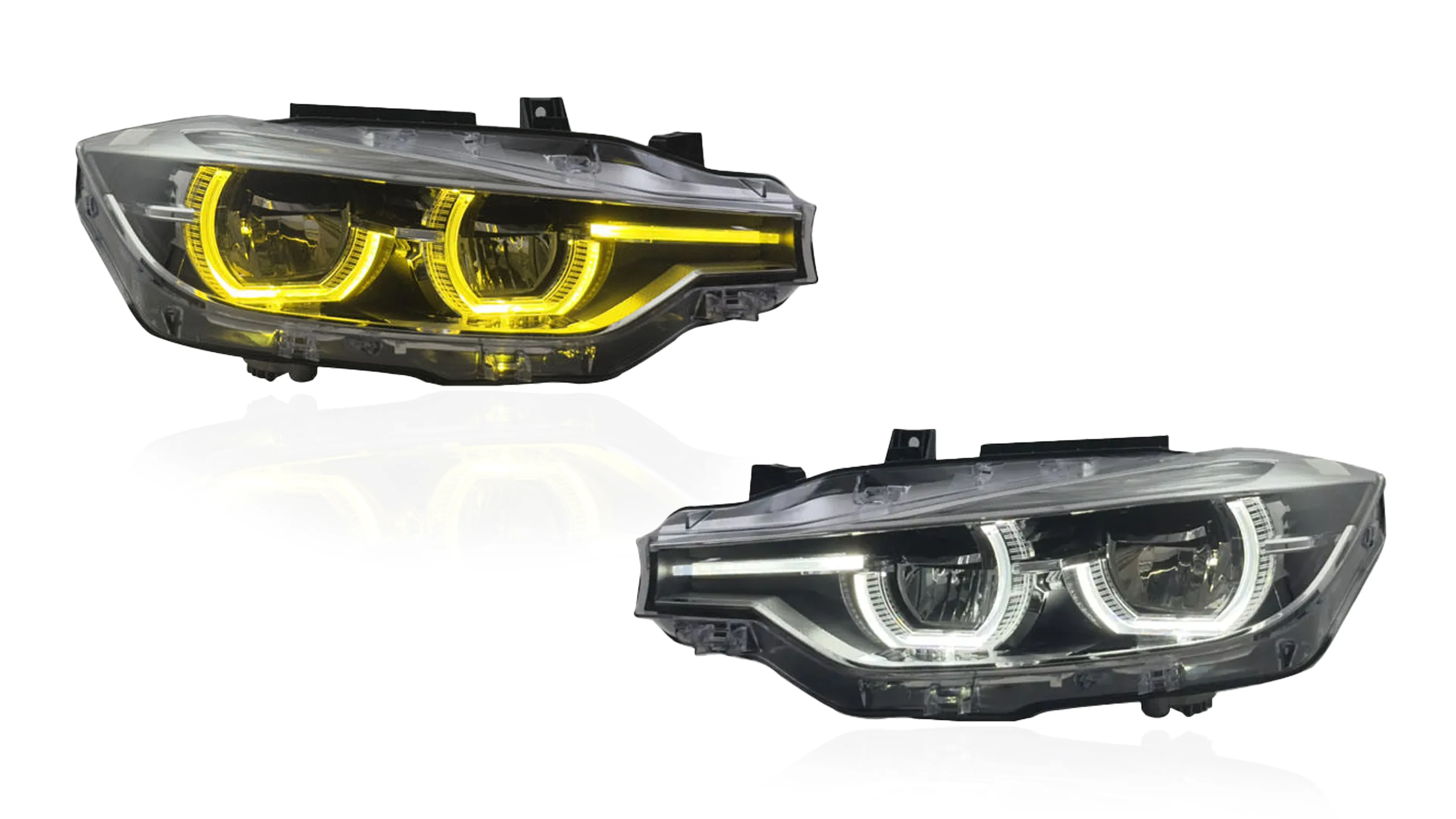 VLAND BMW F30/F31 GTS/CSL-style headlight — three-quarter product render