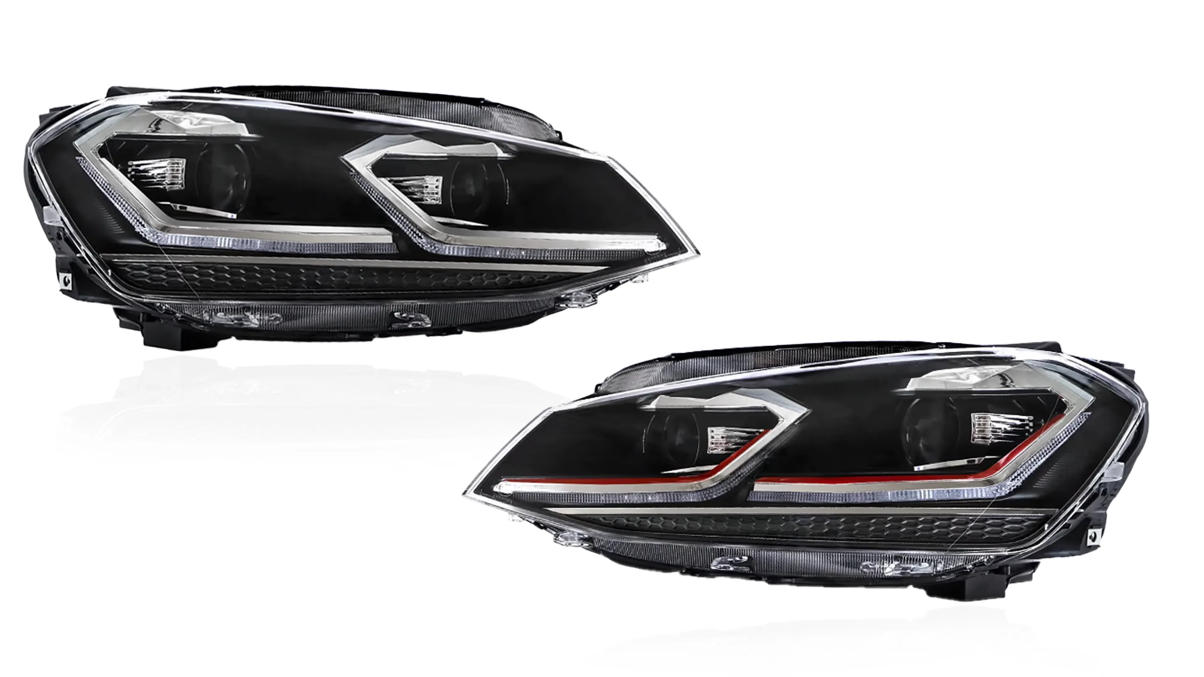 VLAND Golf Mk7 projector headlight — three-quarter product render