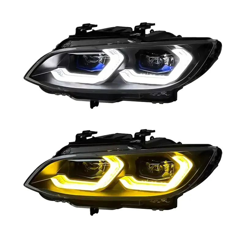 Faro de Doble Proyector E92 con DRL Amarillo