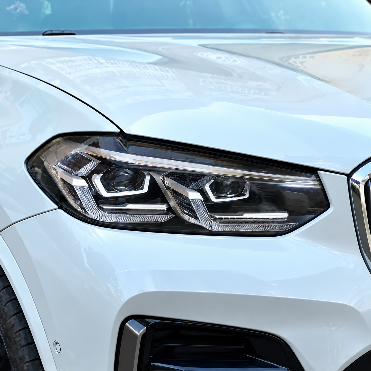 Phare Adaptive LED d'origine du BMW X3 G01 LCI avec DRL en L, à partir de 2021