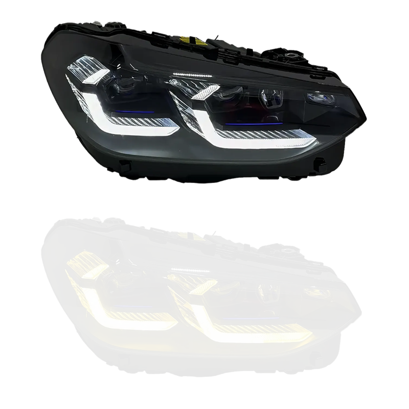 Phare style laser LCI pour BMW X3 G01 — DRL en L blancs fixes, aspect du restylage d'origine