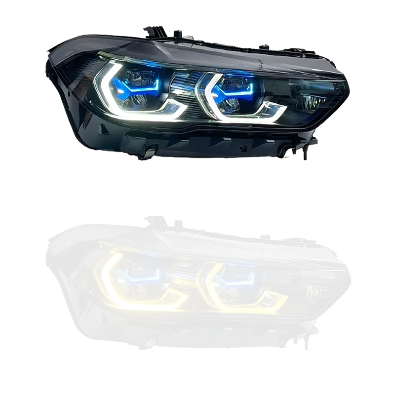 BMW X5 G05 Shadow Line Scheinwerfer im Laser-Look — dauerhaft weißes Tagfahrlicht in OEM-Optik