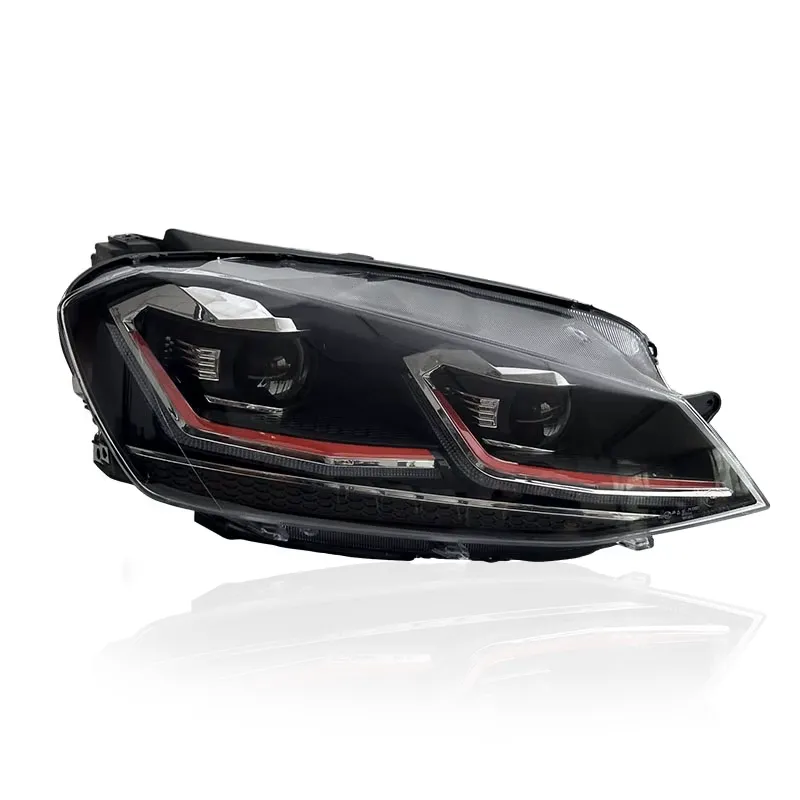 VW Golf Mk7 GTI-style headlight with Red accent line — the GTI signature