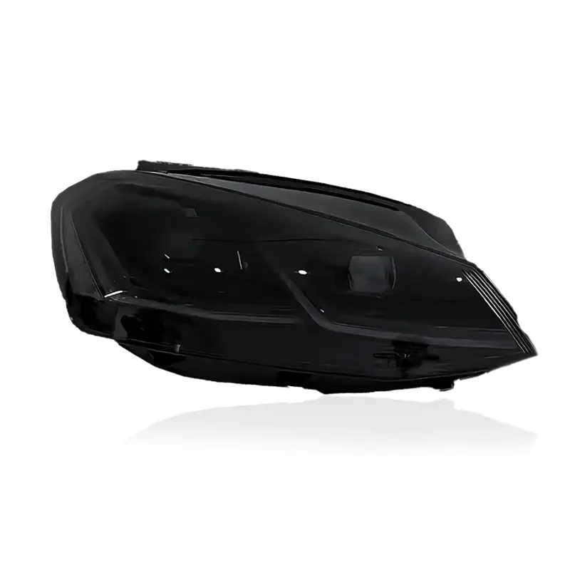 VW Golf Mk7 GTI-style headlight with Black lines and smoked housing — the most aggressive trim