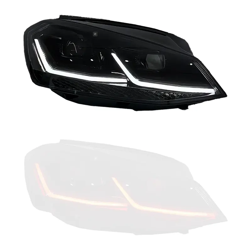 Golf Mk7 GTI headlights — single color white DRL