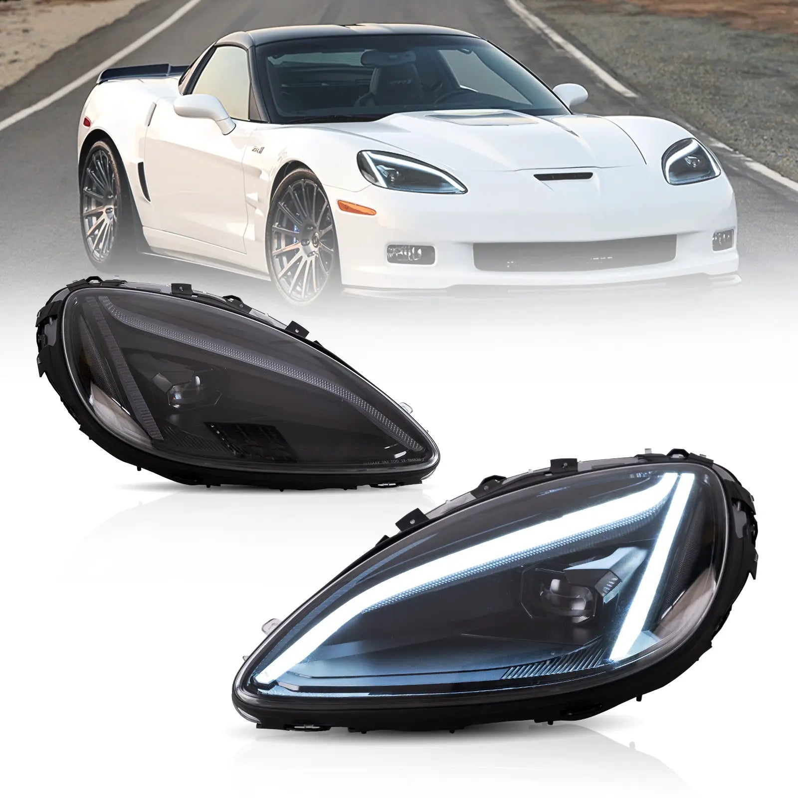 Chevrolet Corvette C6 Lukturi C8 Stils 2005-2013 (LHD)