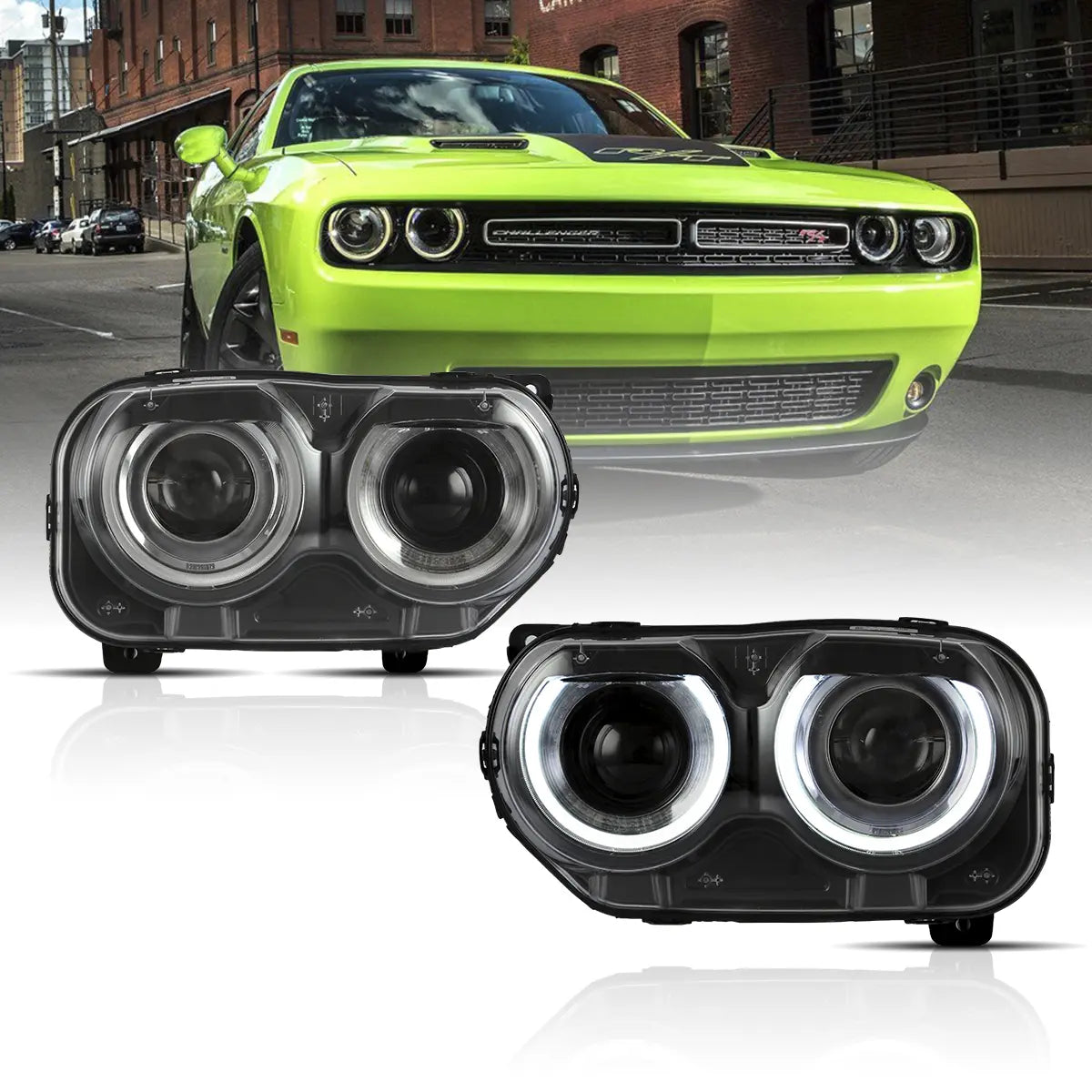 Dodge Challenger Reflektory LED 2015-2024