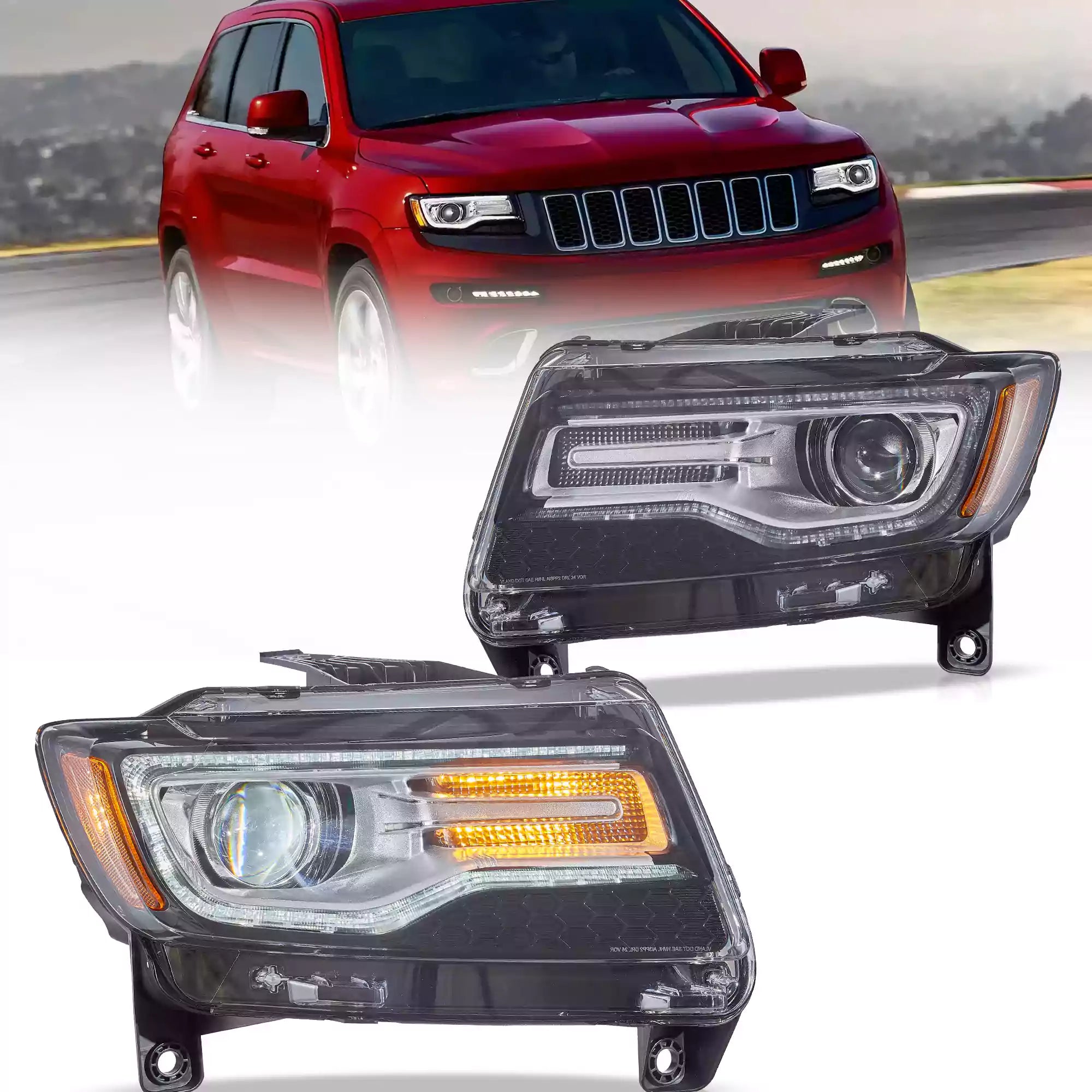 Jeep Grand Cherokee Reflektory LED 2011-2013