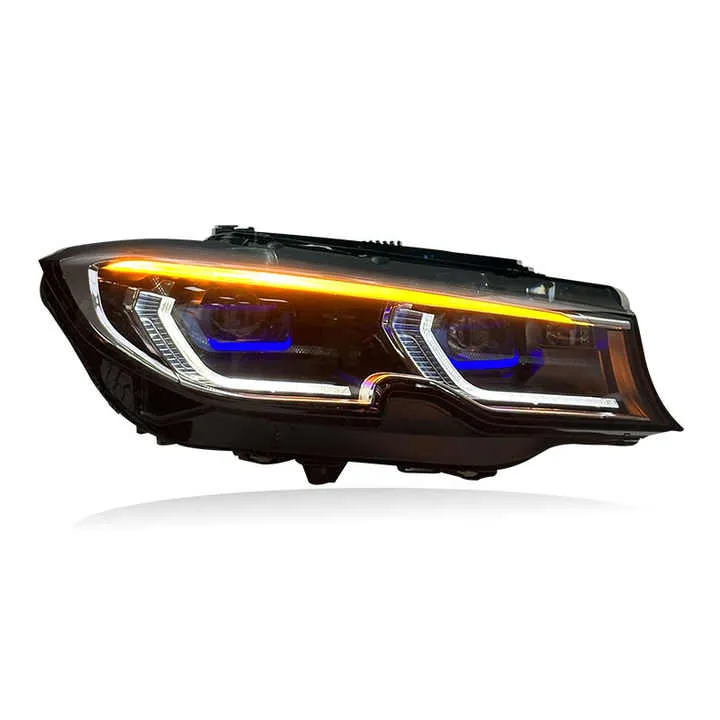 BMW G20/G21 LED Headlights GTS/CSL Style — Yellow/White DRL — 2019-2022 (LHD)