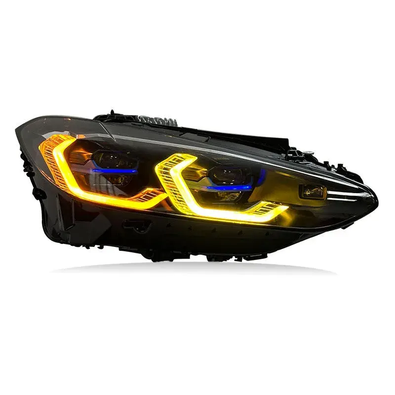 BMW 4 Series (G22) & M4 (G82) CSL Headlights — Yellow/White DRL — Fits Standard LED, Laserlight &...