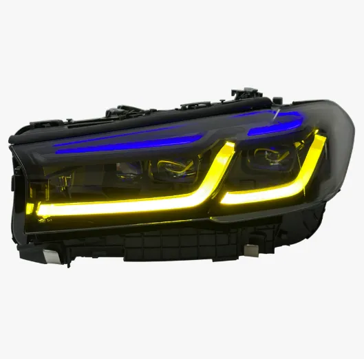 BMW 5 Series (G30) Laser Headlights — LCI Style — Yellow/White DRL (CSL) — Fits Pre-LCI & LCI 201...