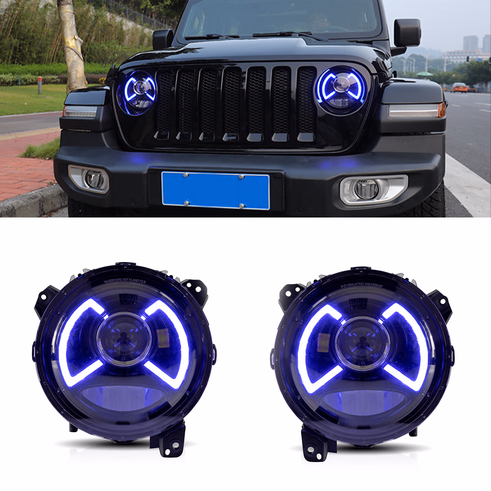 Jeep Wrangler Reflektory LED Agresywne 2018-2024