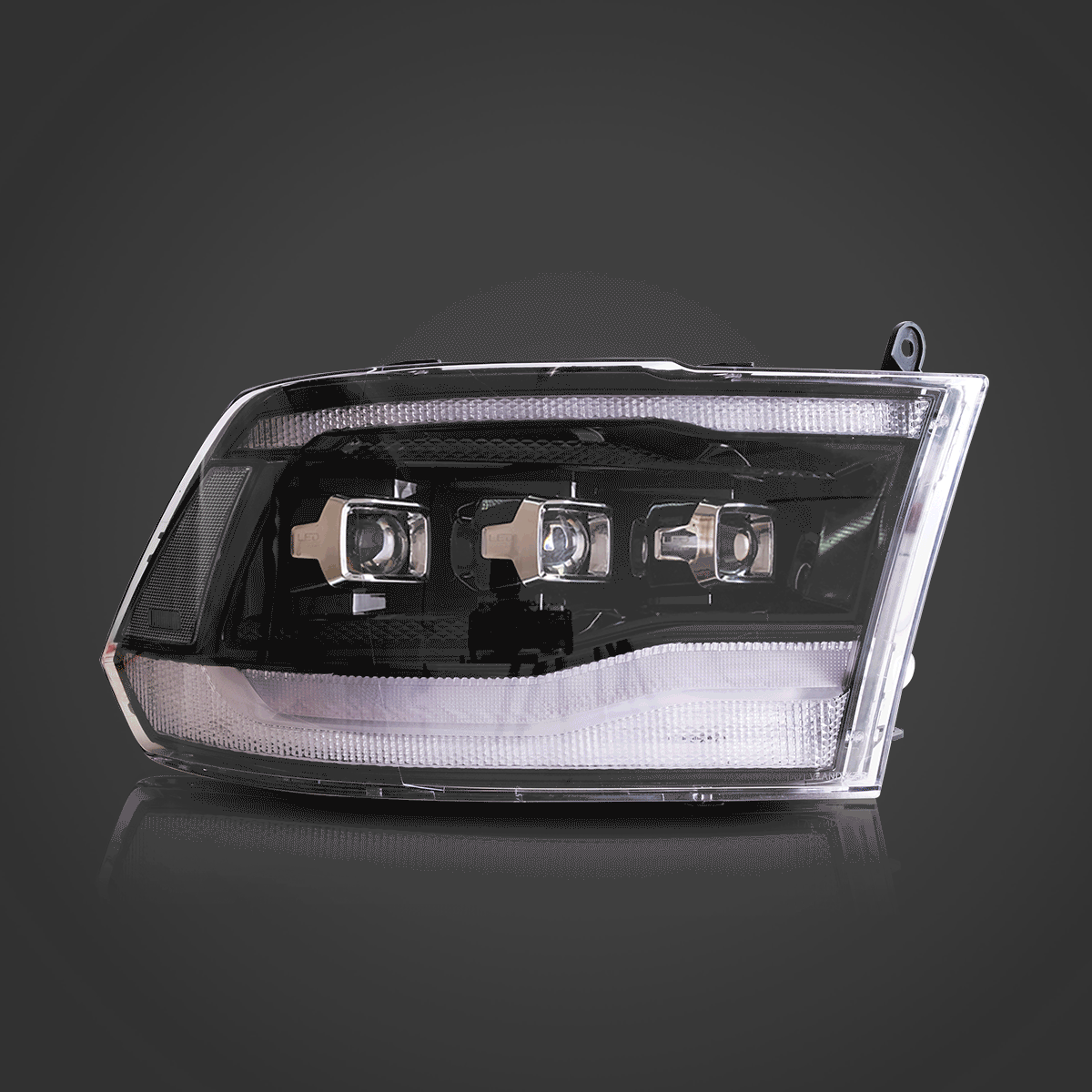 Dodge Ram 4th Gen Headlights LED Matrix 2009-2018 - Amber