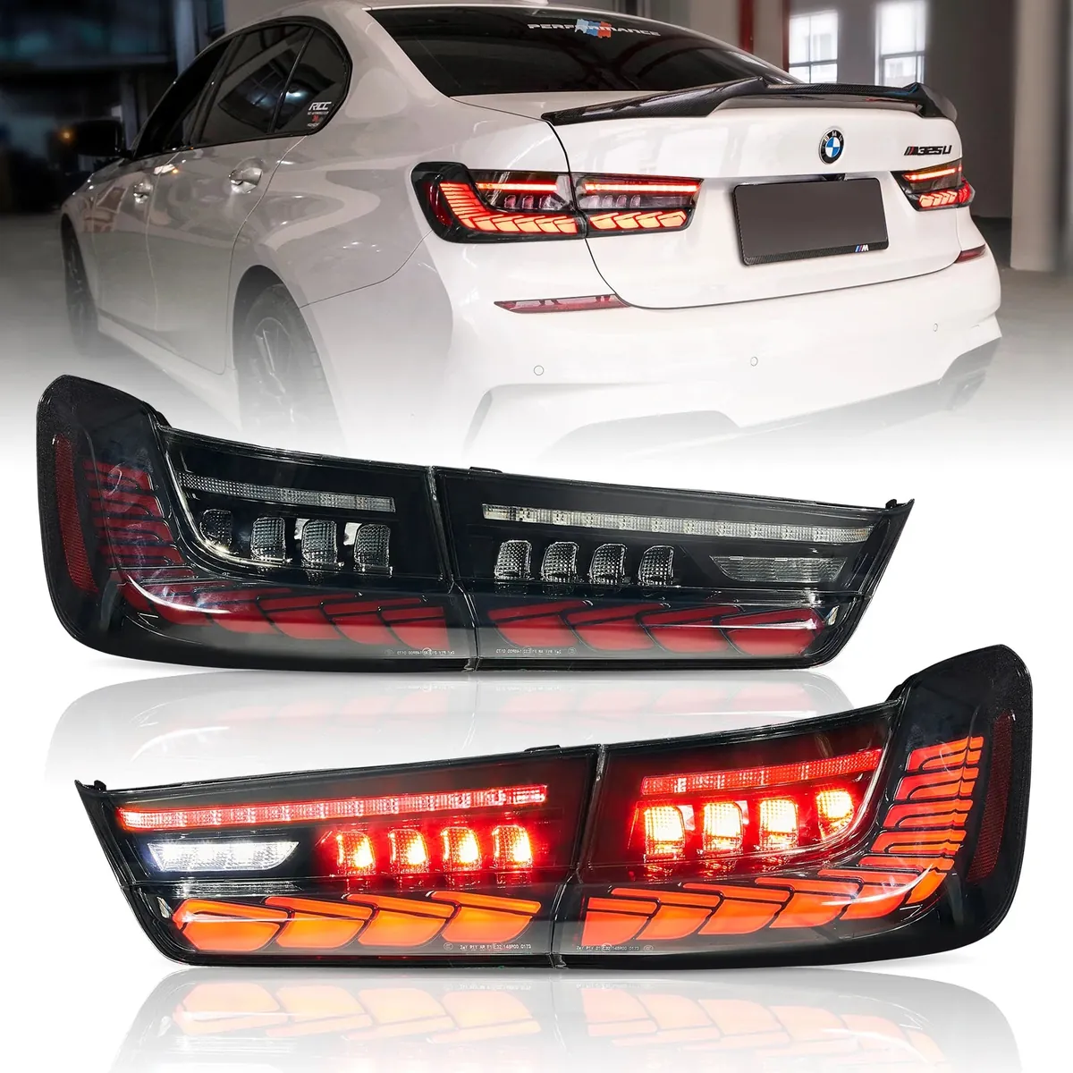 BMW 3 Series OLED Tail lights EU 2018-2024 - Smoked