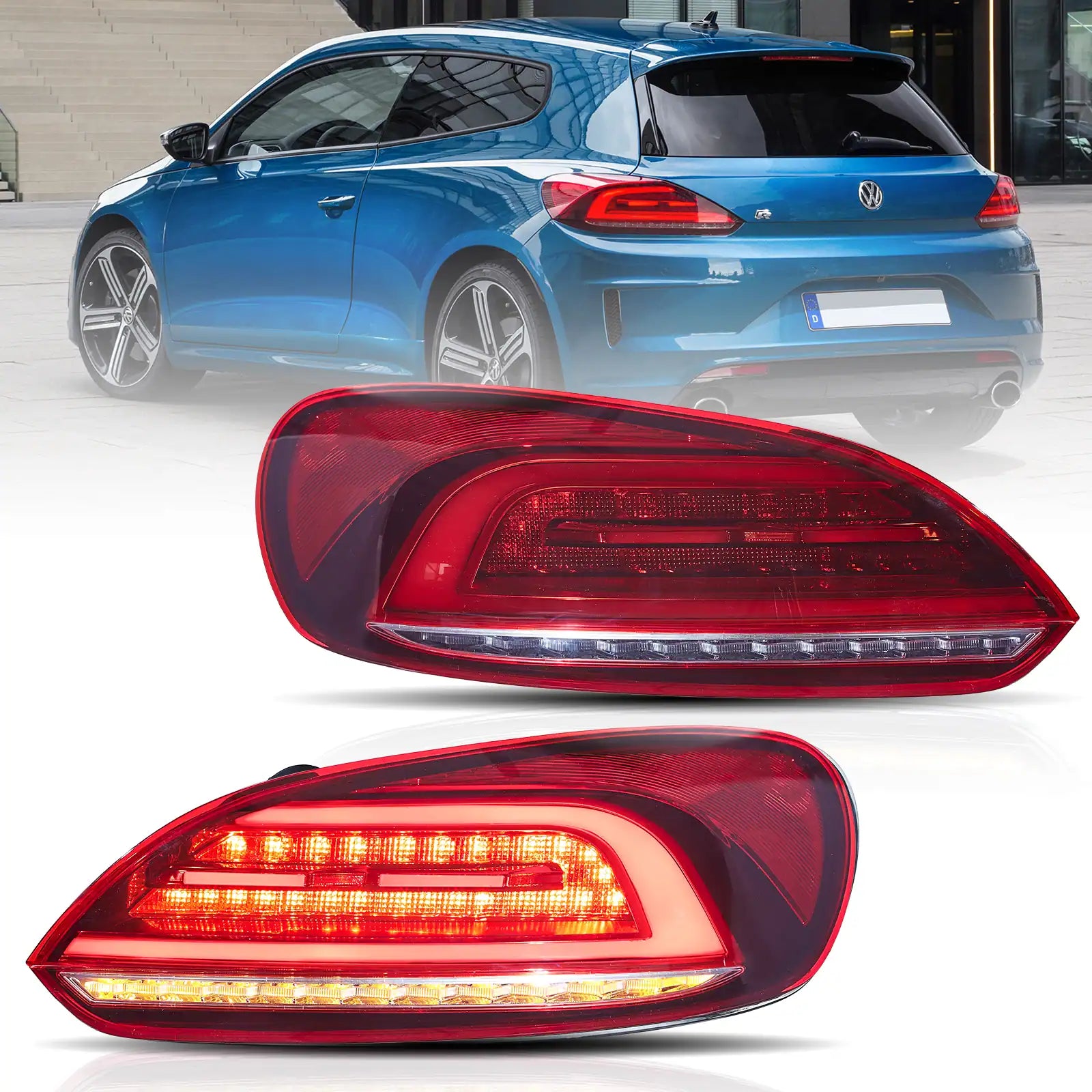 Volkswagen Scirocco Taillights LED 2009-2014 - Red