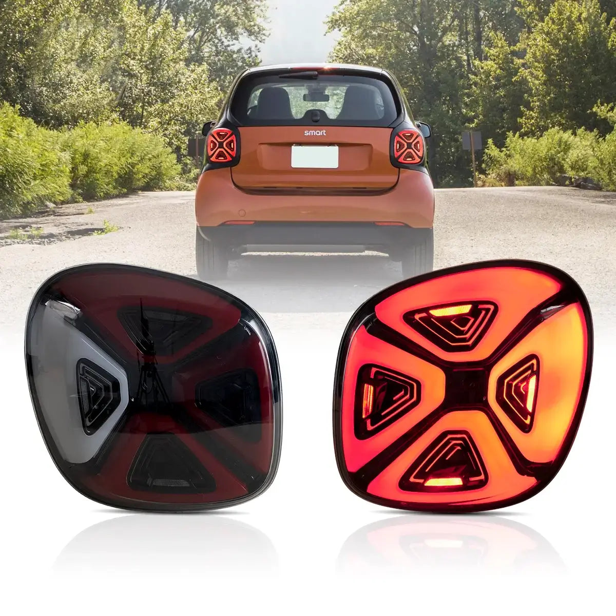 VLAND Smart Fortwo/Forfour Tail lights EU LED 2015-2019 - Clear