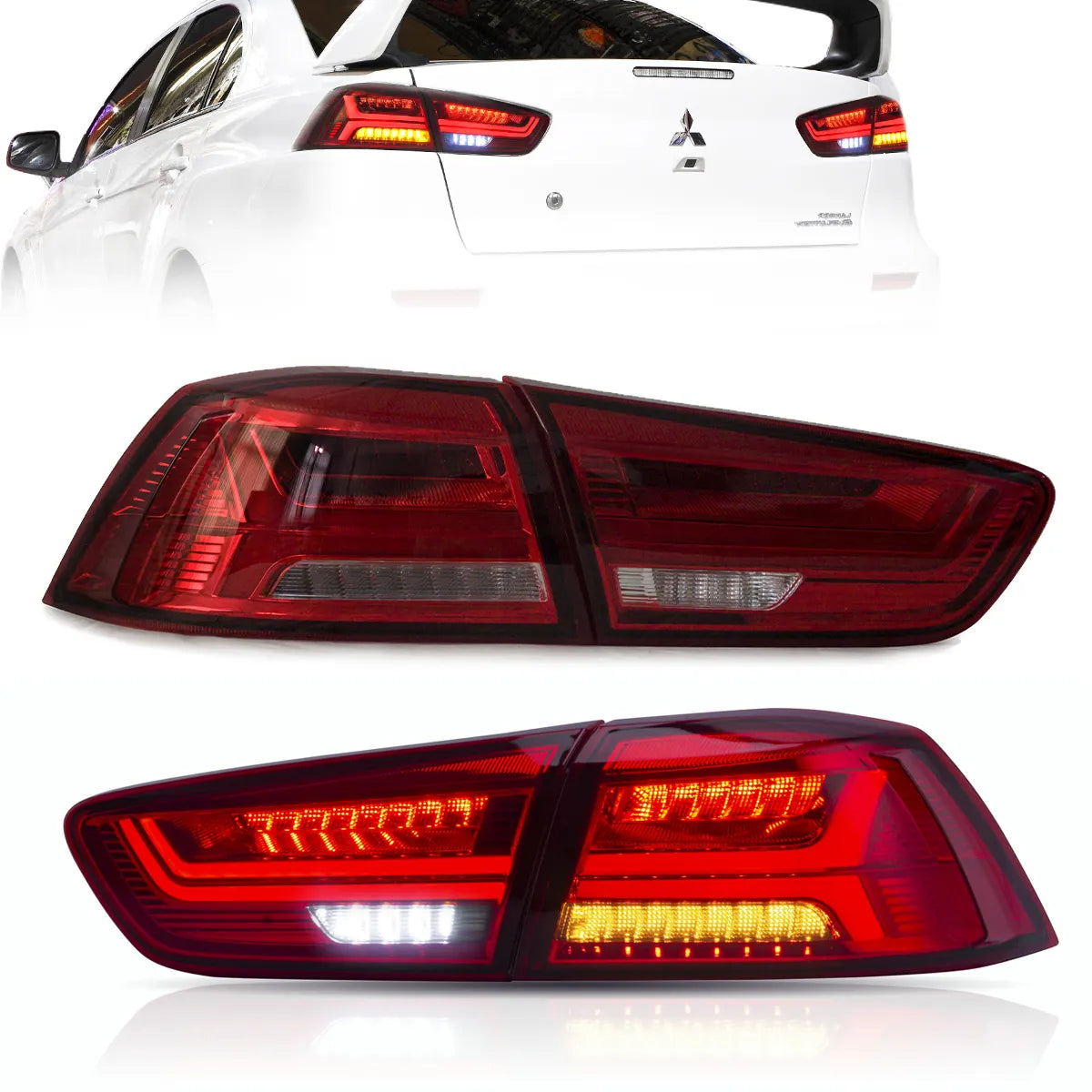 Mitsubishi Lancer & EVO X Feux arrière LED 2008-2017 - Red